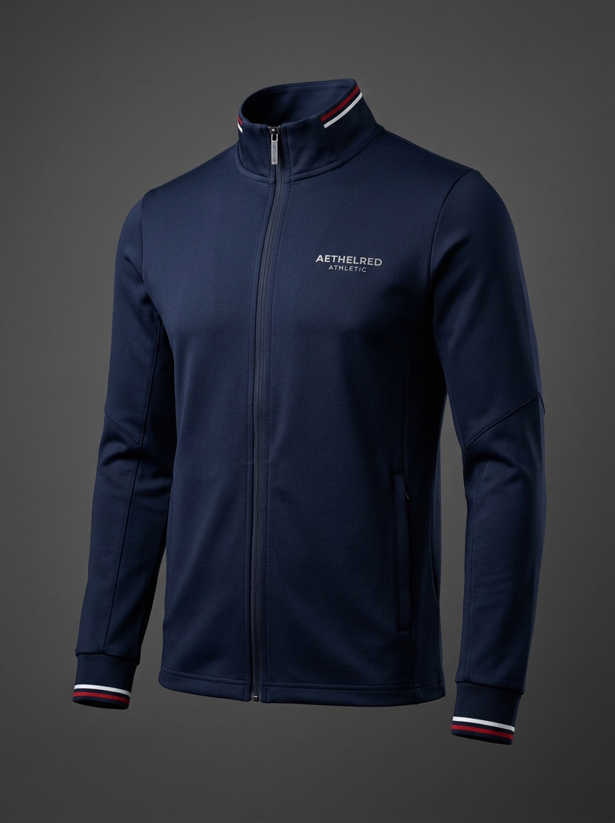 Club Stripe Zip Top — Navy