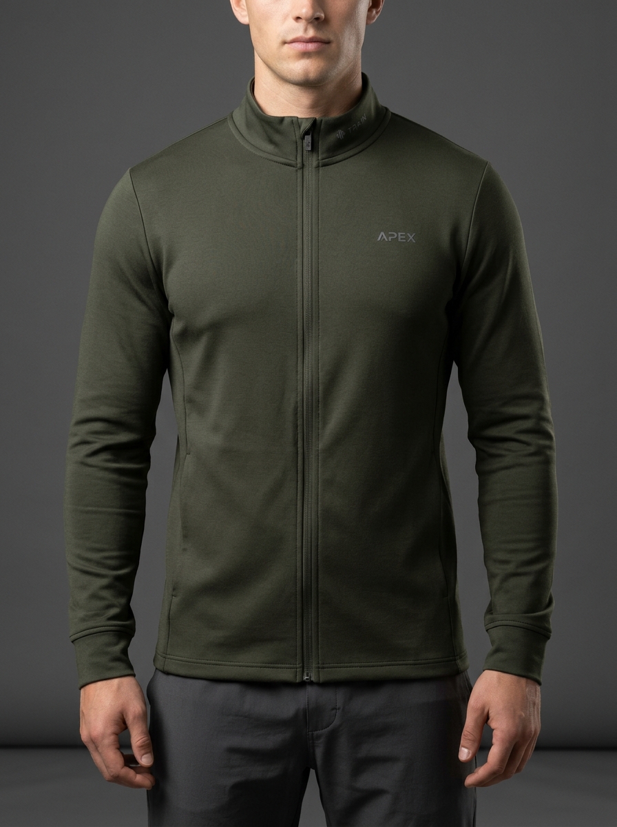 Essential Zip Top — Olive