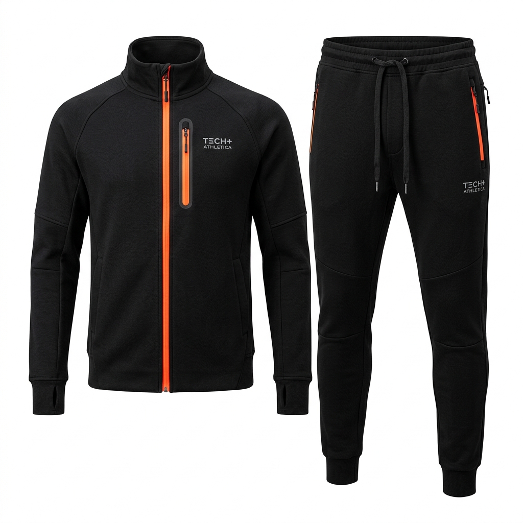 Apex Tech+ Full-Zip Tracksuit with Solar Orange Zips